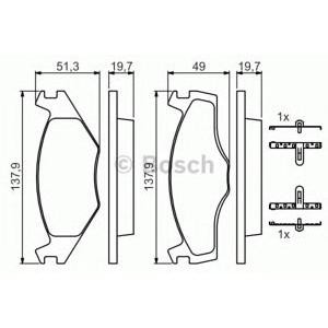 накладки BOSCH 0 986 468 873
