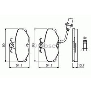 накладки BOSCH 0 986 469 820 