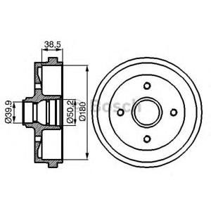 спирачен барабан BOSCH 0 986 477 002 