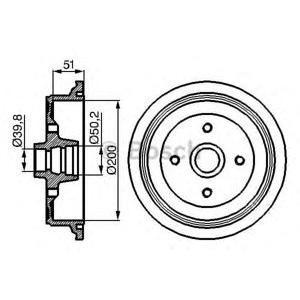 спирачен барабан BOSCH 0 986 477 016 