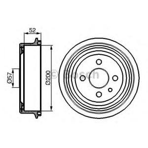 спирачен барабан BOSCH 0 986 477 018 