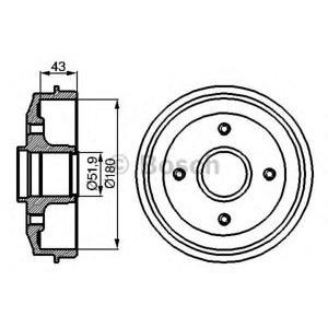 спирачен барабан BOSCH 0 986 477 020 