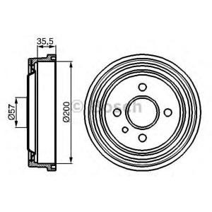 спирачен барабан BOSCH 0 986 477 021 