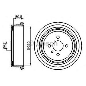 спирачен барабан BOSCH 0 986 477 022 