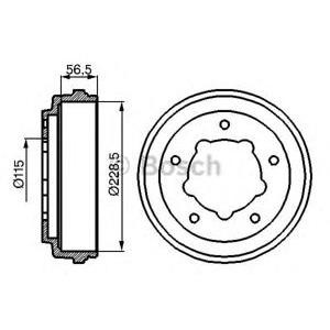 спирачен барабан BOSCH 0 986 477 028 