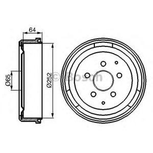 спирачен барабан BOSCH 0 986 477 033 