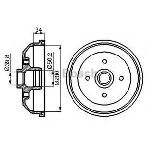 спирачен барабан BOSCH 0 986 477 040 