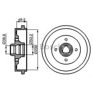 спирачен барабан BOSCH 0 986 477 041 