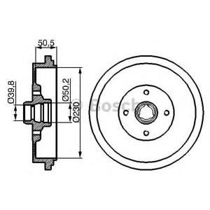 спирачен барабан BOSCH 0 986 477 042 