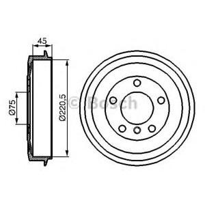 спирачен барабан BOSCH 0 986 477 043 