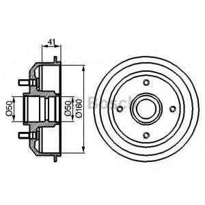 спирачен барабан BOSCH 0 986 477 044 