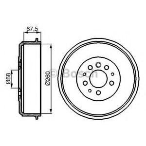 спирачен барабан BOSCH 0 986 477 046 