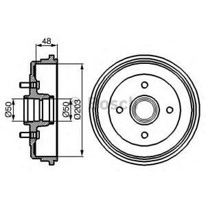 спирачен барабан BOSCH 0 986 477 049 