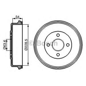 спирачен барабан BOSCH 0 986 477 051 