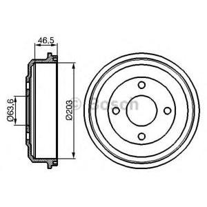 спирачен барабан BOSCH 0 986 477 054 