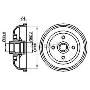 спирачен барабан BOSCH 0 986 477 056 