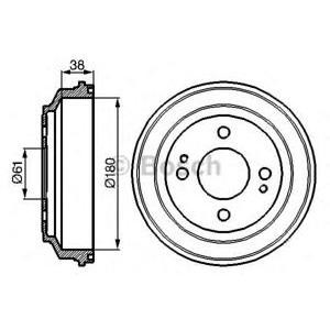 спирачен барабан BOSCH 0 986 477 063 