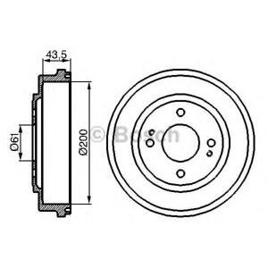 спирачен барабан BOSCH 0 986 477 081 