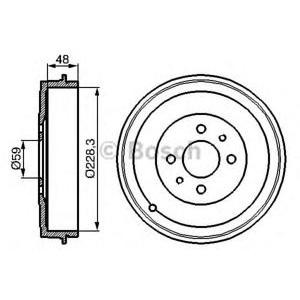 спирачен барабан BOSCH 0 986 477 088