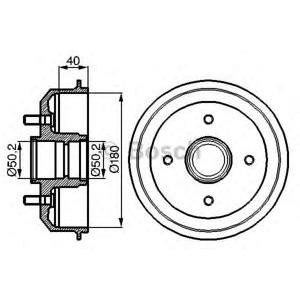 спирачен барабан BOSCH 0 986 477 099 