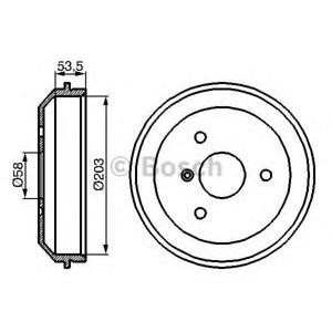 спирачен барабан BOSCH 0 986 477 103 