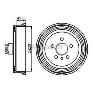 спирачен барабан BOSCH 0 986 477 104
