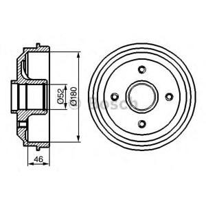 спирачен барабан BOSCH 0 986 477 116 