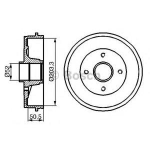 спирачен барабан BOSCH 0 986 477 120 