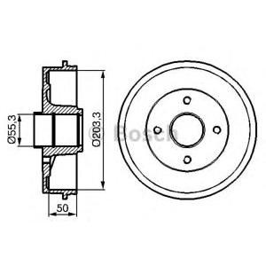 спирачен барабан BOSCH 0 986 477 121 