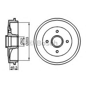 спирачен барабан BOSCH 0 986 477 124 