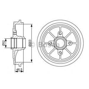 спирачен барабан BOSCH 0 986 477 126 