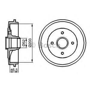 спирачен барабан BOSCH 0 986 477 127 