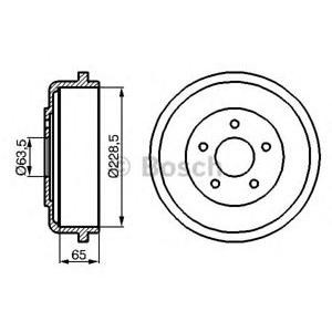 спирачен барабан BOSCH 0 986 477 129 