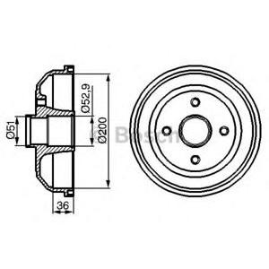 спирачен барабан BOSCH 0 986 477 134 