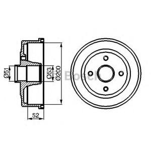 спирачен барабан BOSCH 0 986 477 135 