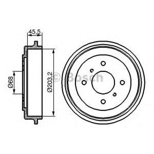 спирачен барабан BOSCH 0 986 477 136 