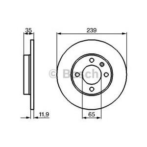 спирачен диск BOSCH 0 986 478 011 