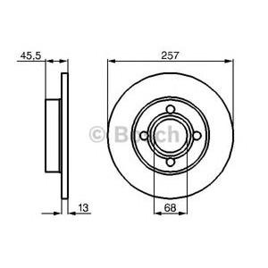 спирачен диск BOSCH 0 986 478 016 