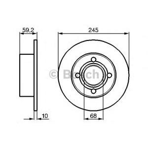 спирачен диск BOSCH 0 986 478 019 