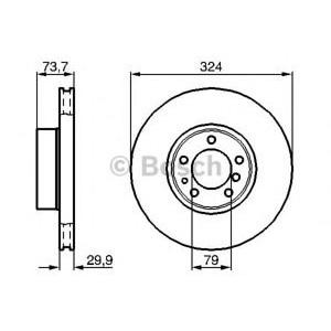 спирачен диск BOSCH 0 986 478 024 