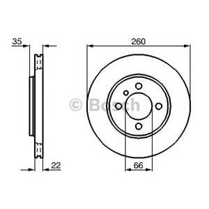 спирачен диск BOSCH 0 986 478 036 