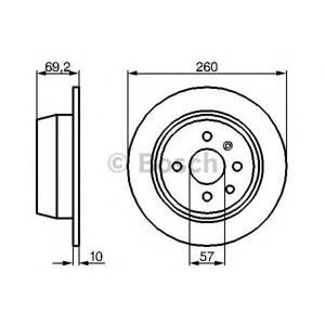 спирачен диск BOSCH 0 986 478 086 