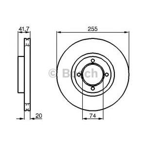 спирачен диск BOSCH 0 986 478 106