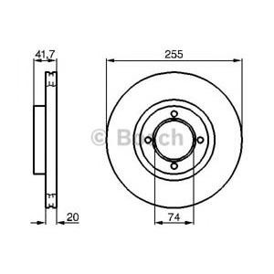 спирачен диск BOSCH 0 986 478 106 