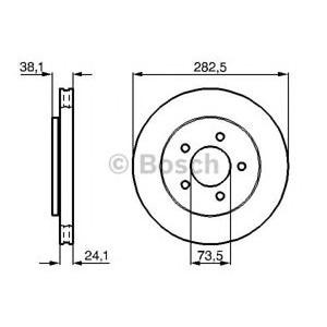 спирачен диск BOSCH 0 986 478 109 