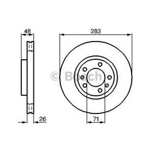 спирачен диск BOSCH 0 986 478 125