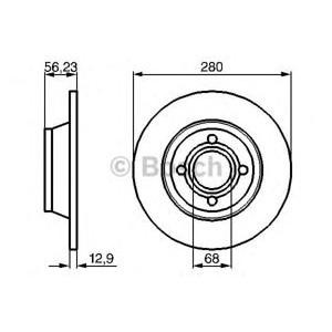 спирачен диск BOSCH 0 986 478 131 