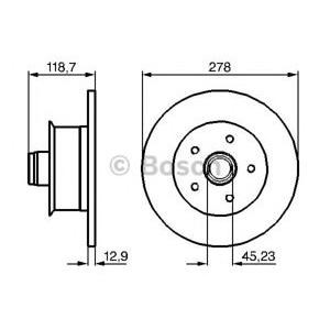 спирачен диск BOSCH 0 986 478 136 