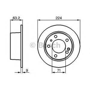 спирачен диск BOSCH 0 986 478 141 