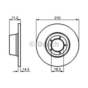 спирачен диск BOSCH 0 986 478 190 